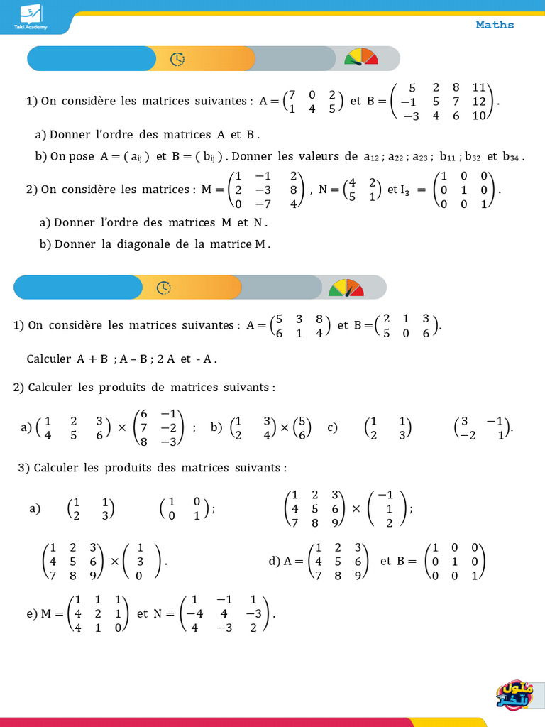Bac Éco Matrices Et Systèmes | PDF | Algèbre linéaire | Mathématiques