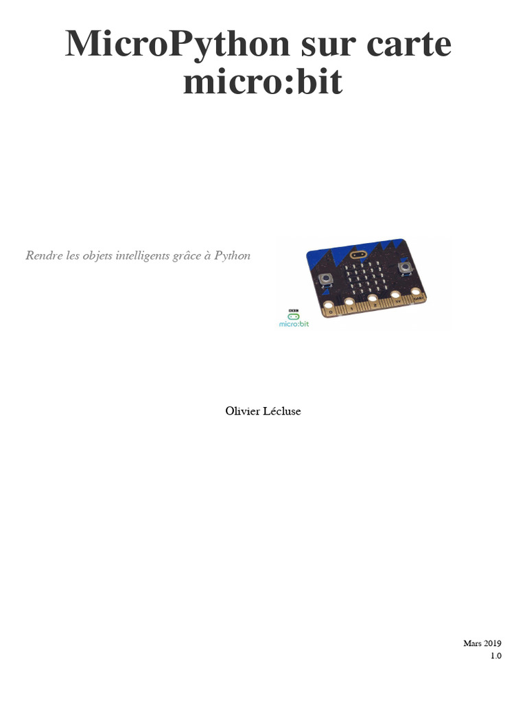 Programmation MicroPython sur micro:bit | PDF | Programme informatique ...