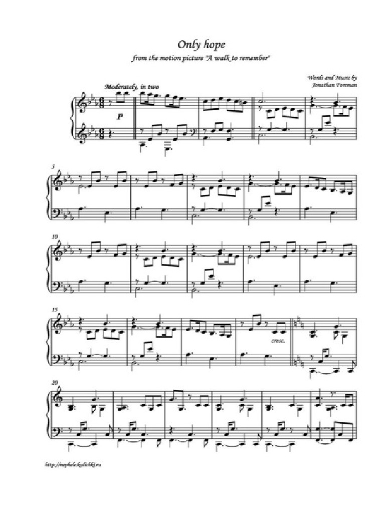 Only Hope - Piano | PDF