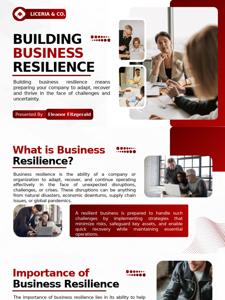 Red and White Modern Building Business Resilience Presentation | PDF ...