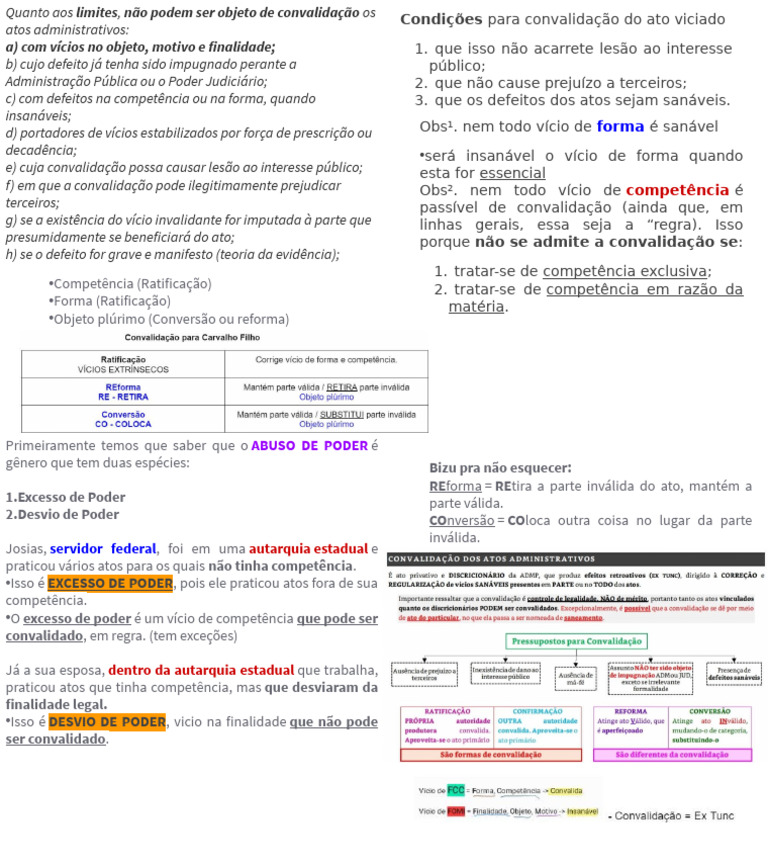 Convalidação e Conversão Dos Atos Administrativos | PDF