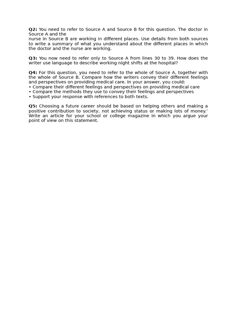 Eng Mock Lang Quesrions | PDF