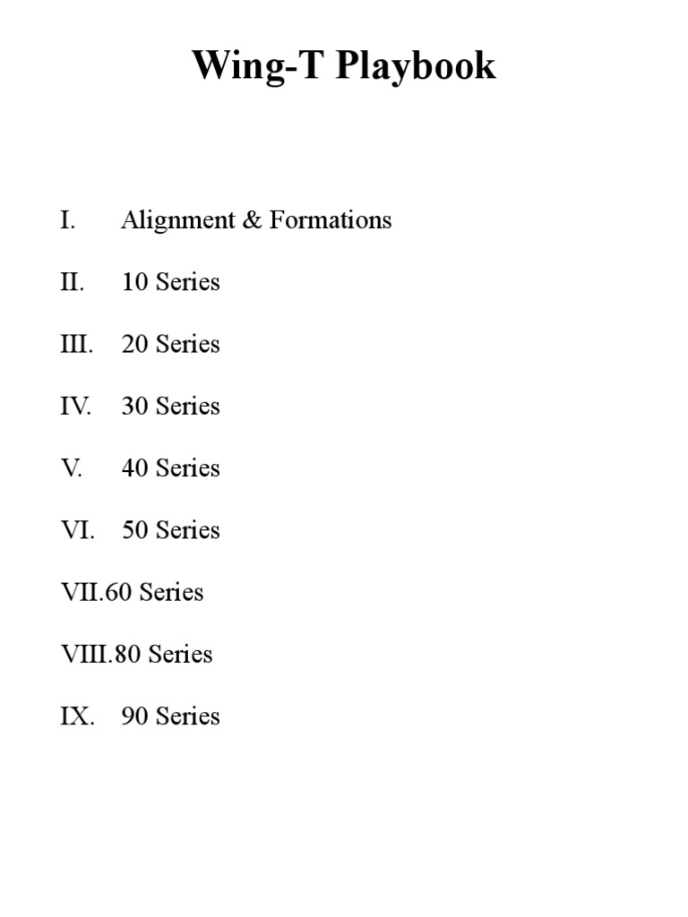 WingT Playbook by OC Pride PDF Business