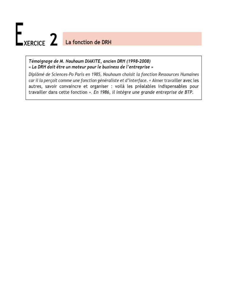 Rôle et compétences du DRH moderne | PDF | Gestion des ressources ...