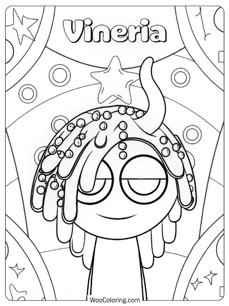 Sprunki-Green-Vineria-Coloring-Sheet | PDF