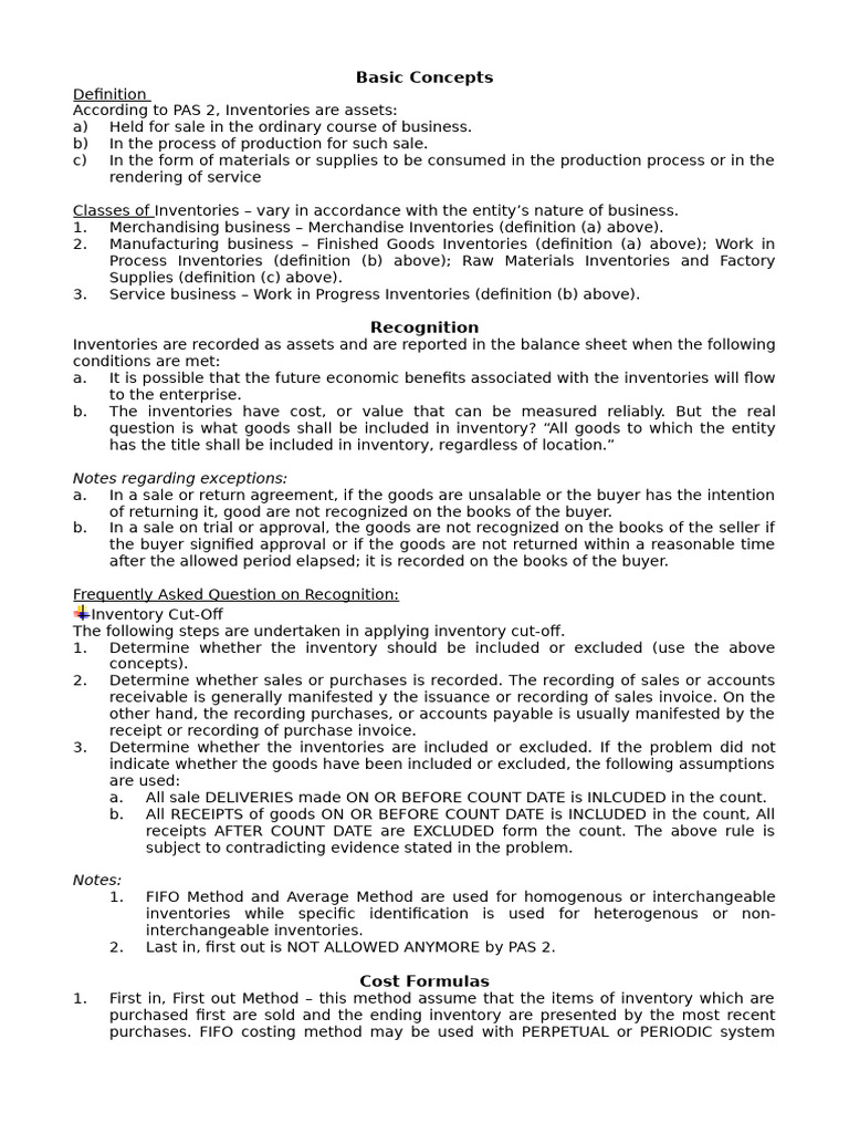 Inventories | PDF | Inventory | Cost Of Goods Sold