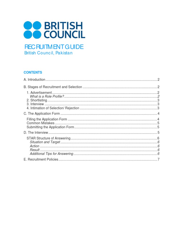 British Council Job Application Guide | PDF | Recruitment | Advertising