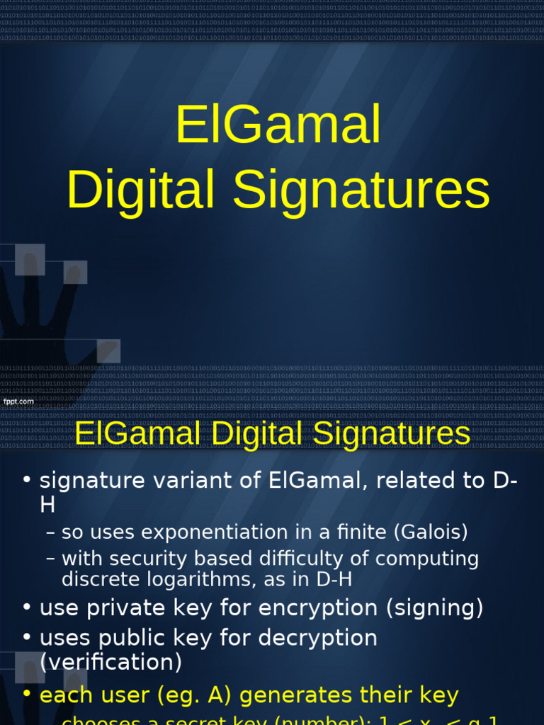 ElGamal Digital Signature Overview | PDF