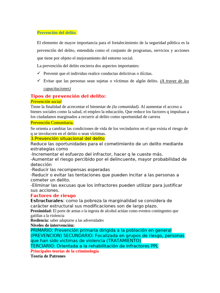 Estrategias para la Prevención del Delito | PDF | Prevención del crimen ...