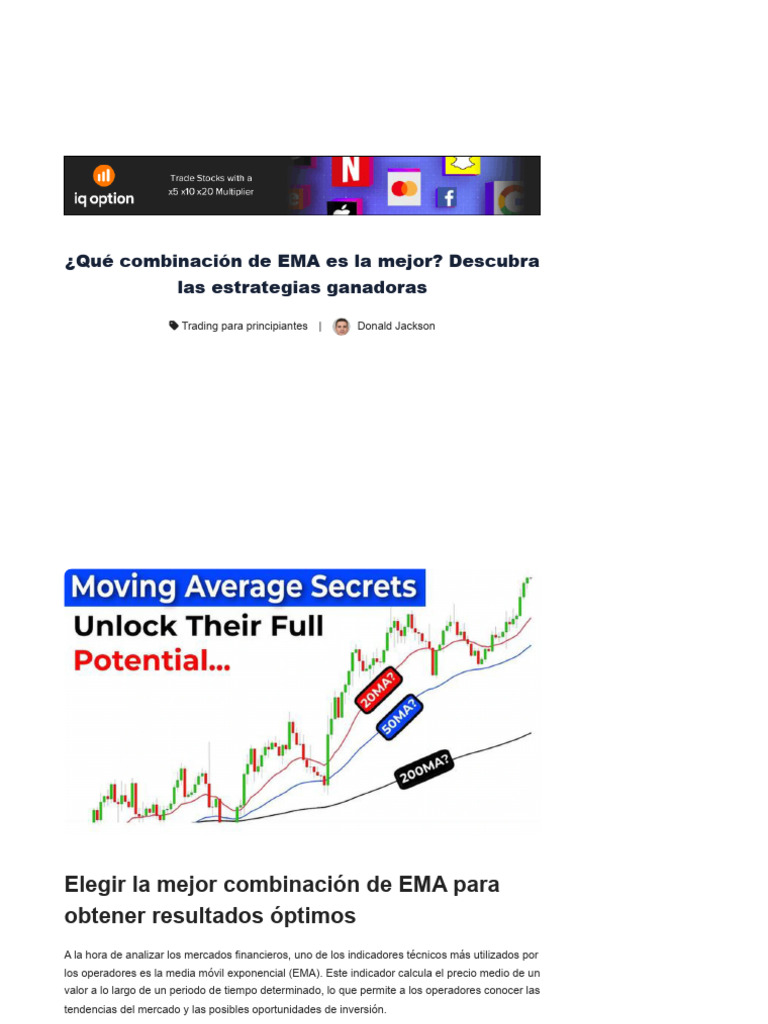 Mejores combinaciones de EMA en trading | PDF | Mercado de divisas ...