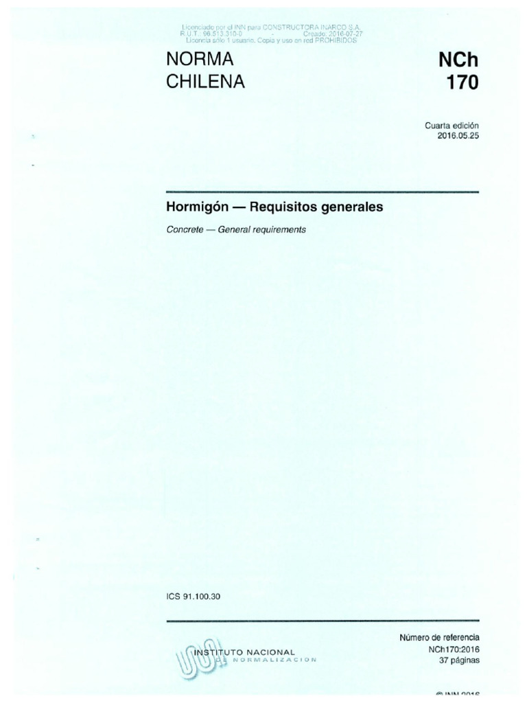 NCH 170 Of2016 | PDF