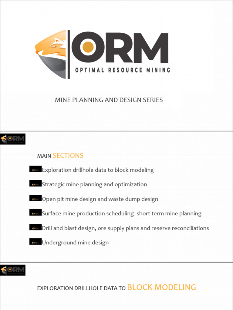 Mine Planning and Design Overview 2024 | PDF | Mining | Topography
