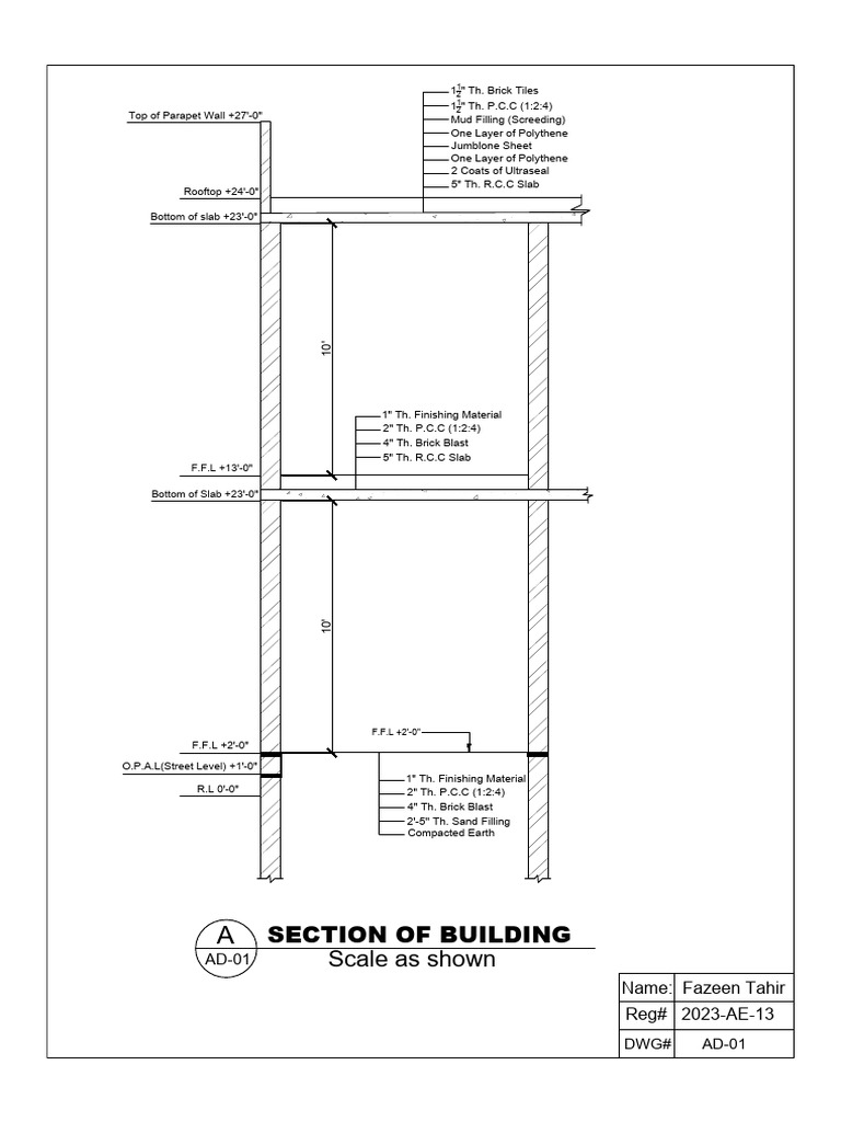 Building Section and Material Details | PDF