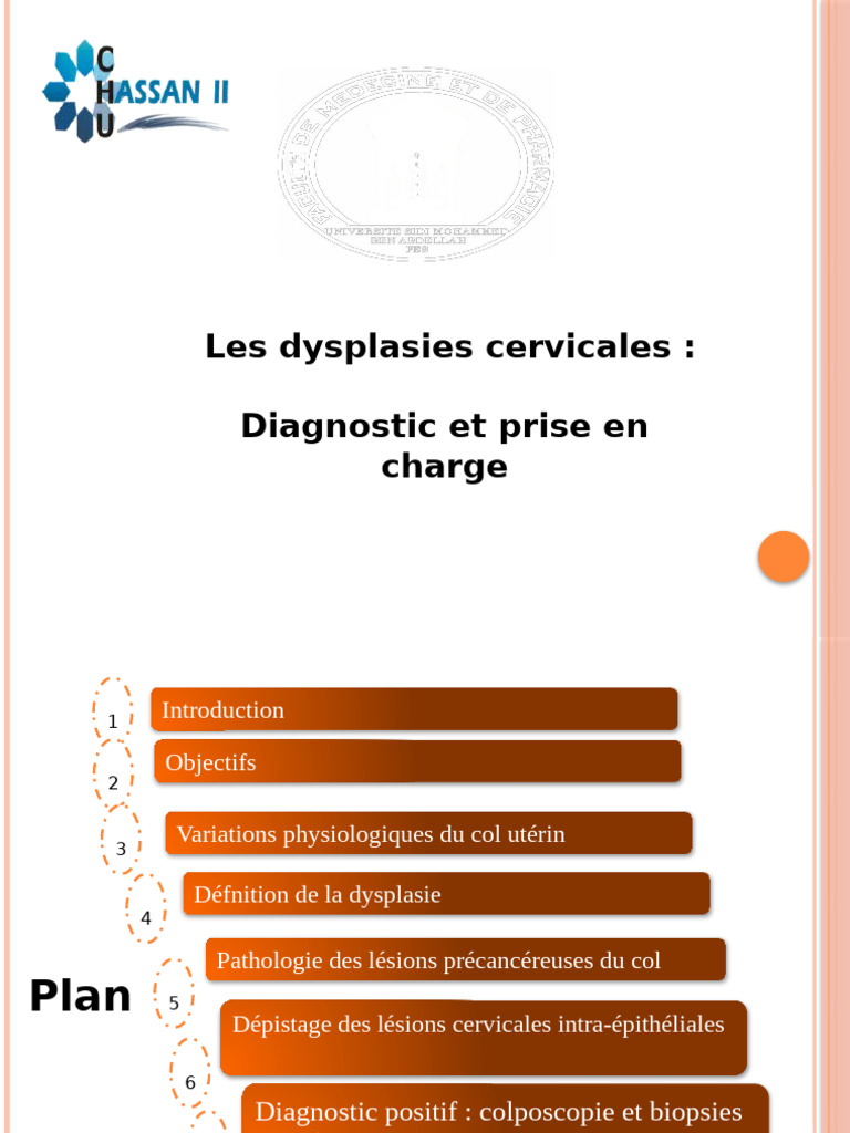 Dysplasie du col utérin Diagnostic et PEC PDF Cancer du col — free download