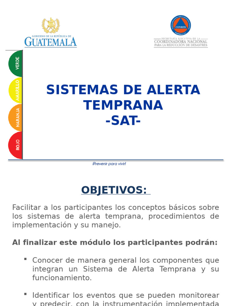 Componentes del Sistema de Alerta Temprana | PDF