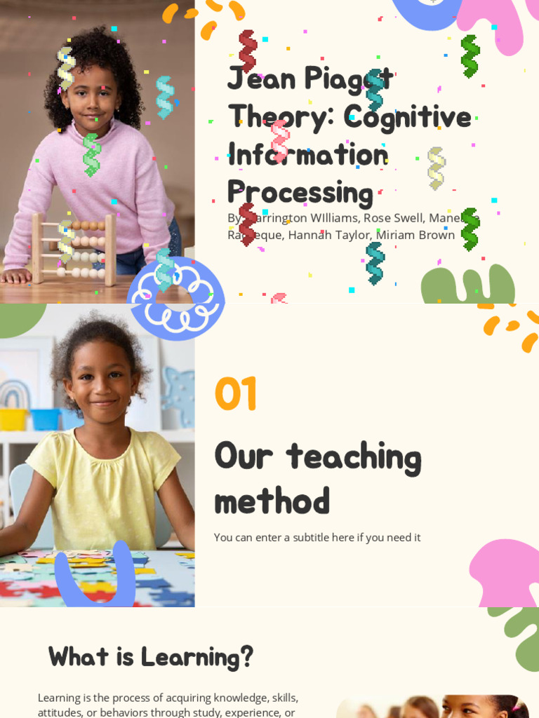 Jean Piaget Theory - Cognitive Information Processing | PDF | Learning ...