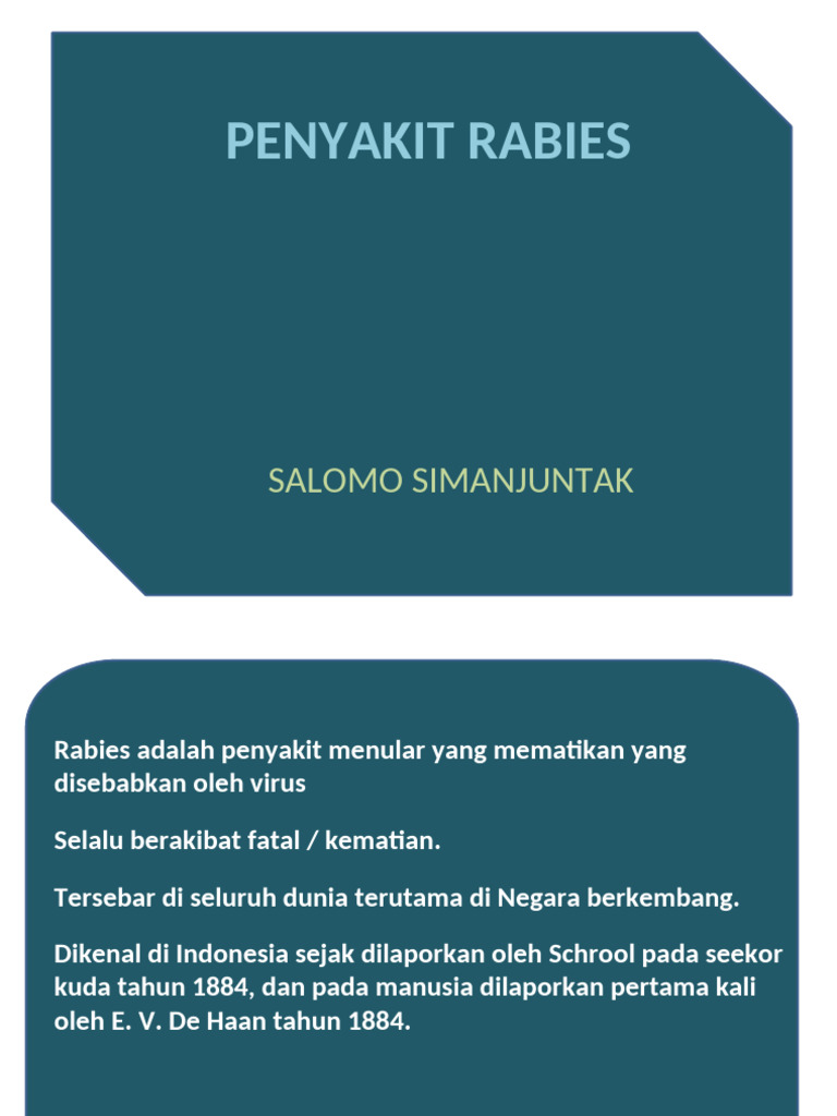 Panduan Lengkap Penyakit Rabies | PDF