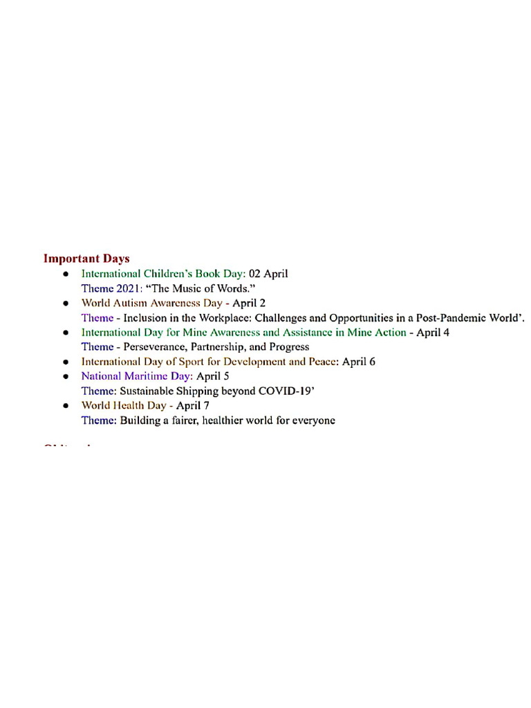 April Month | PDF