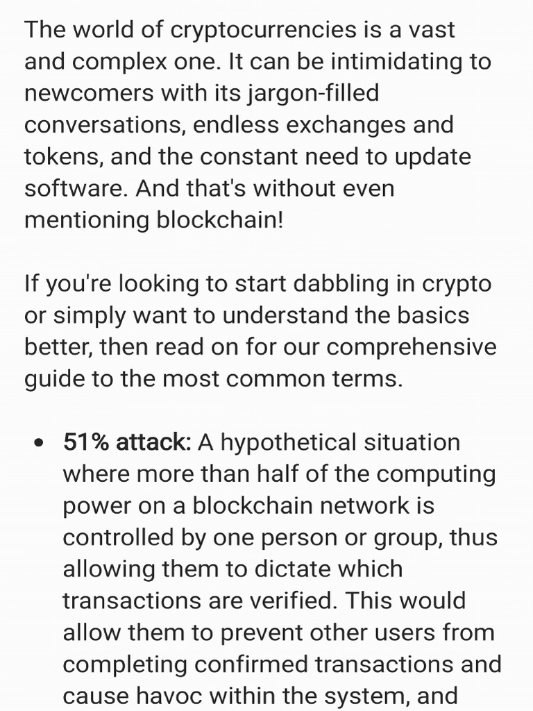 103 A To Z Crypto Terminology and Languauge | PDF