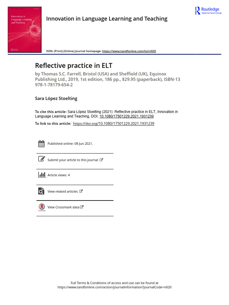 Reflective-practice-in-ELT | PDF | English As A Second Or Foreign ...