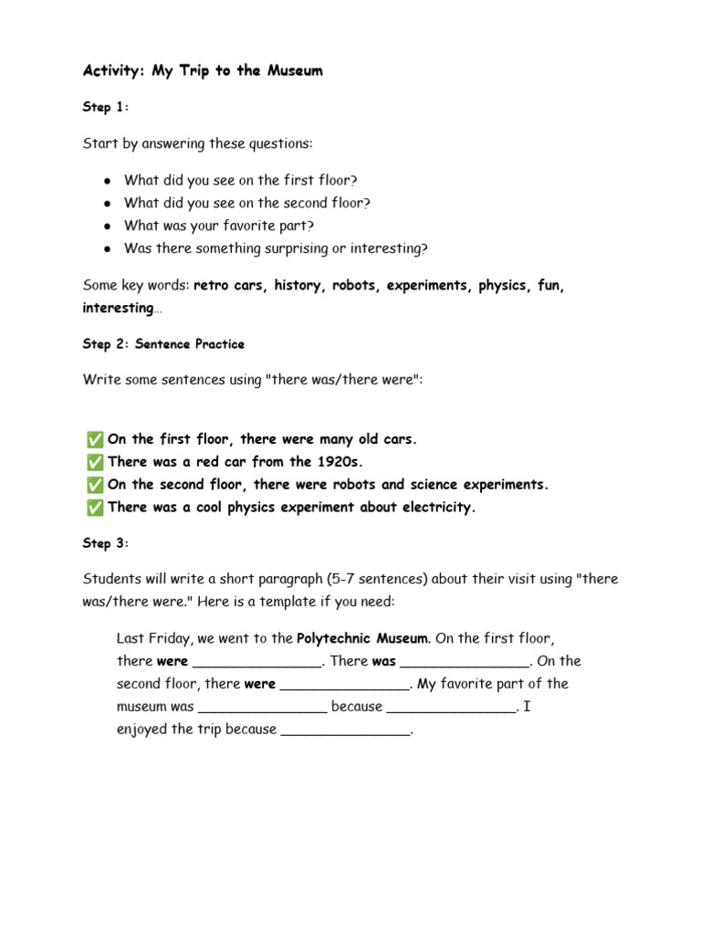 Museum Trip Reflection Guide | PDF