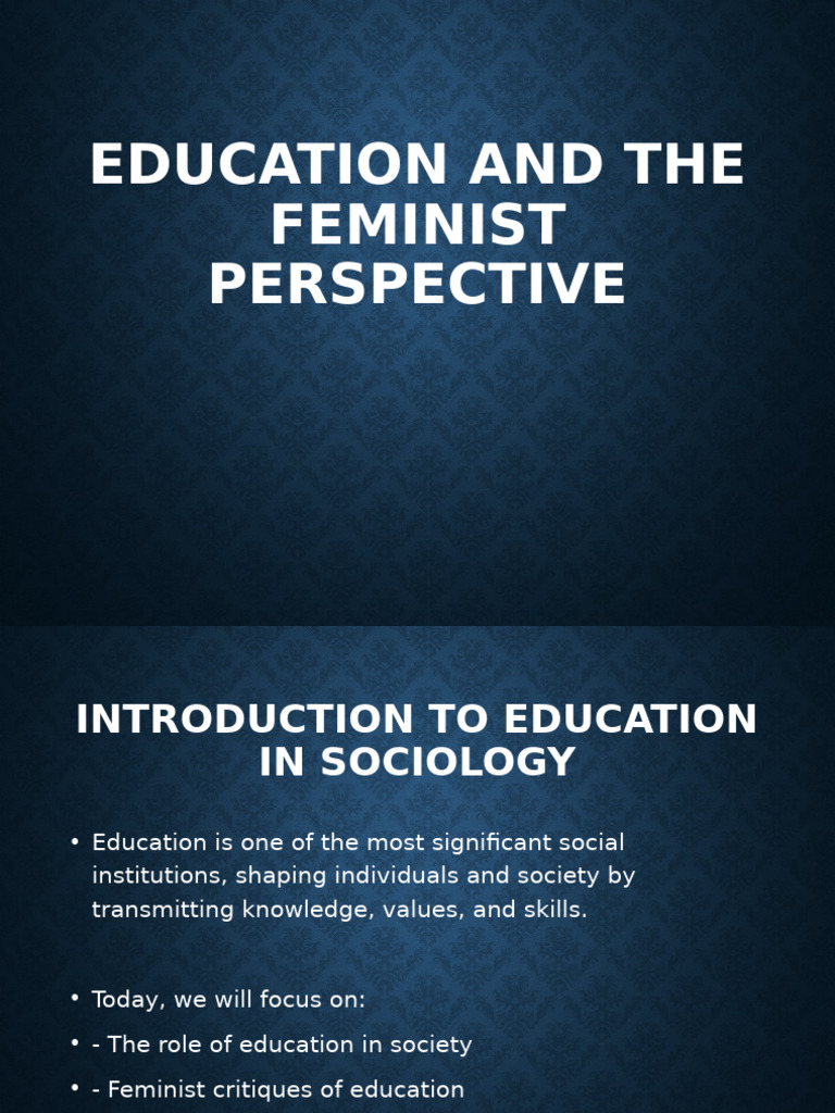 Feminist Perspective On Education | PDF | Feminism | Gender Studies