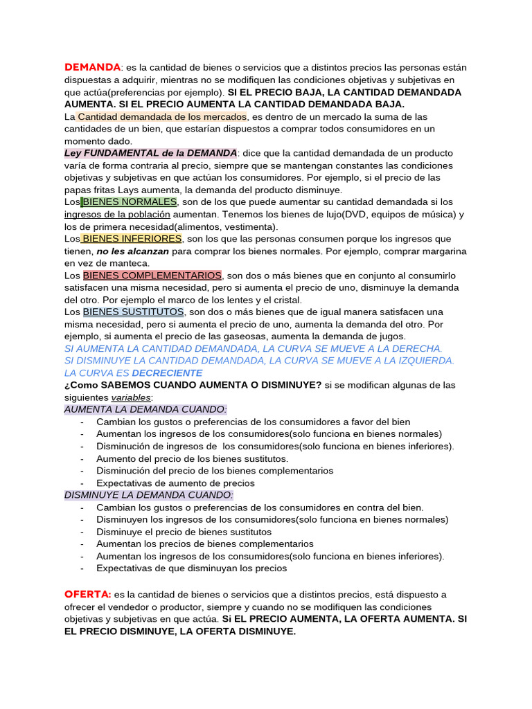 Leyes de Demanda y Oferta en Mercados | PDF | Oferta (economía) | Precios