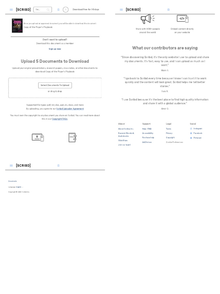 Upload and Download Documents Easily | PDF | Scribd | Digital Technology