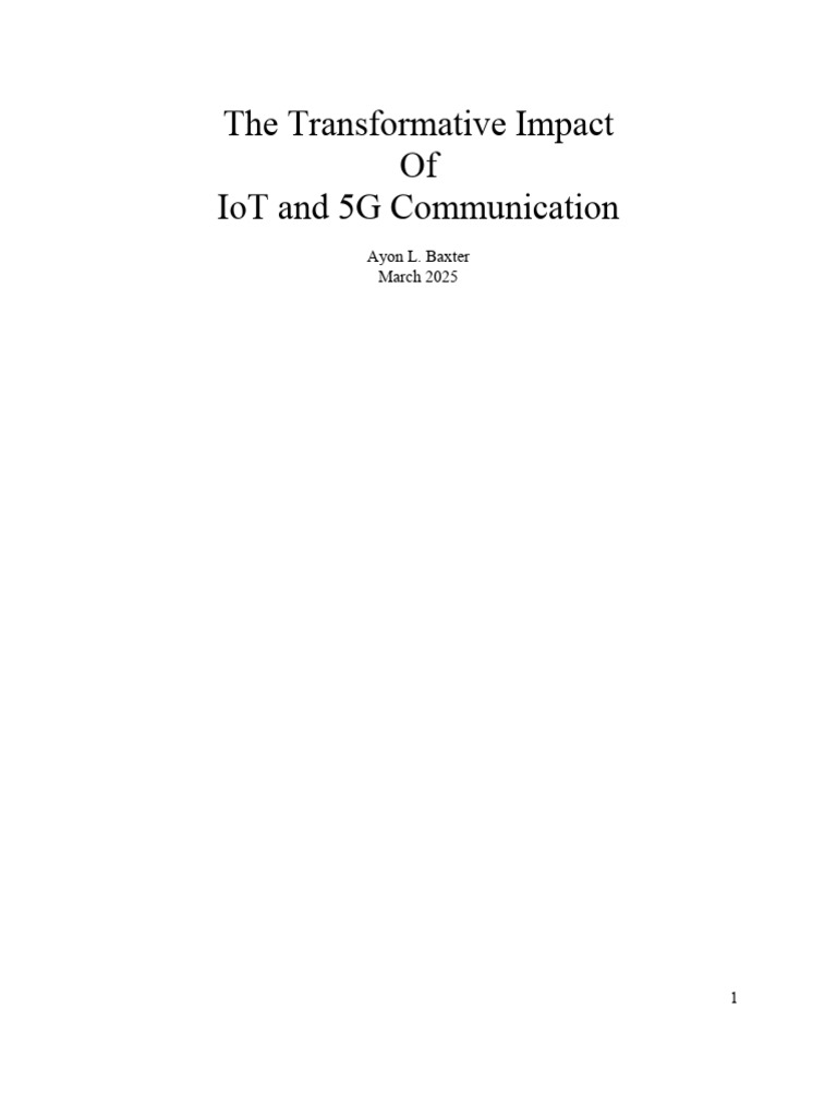 The Transformative Impact of IoT and 5G Communication | PDF | Internet ...