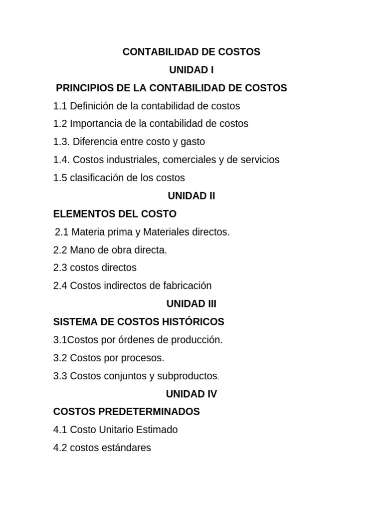 Contabilidad de Costos | PDF | Contabilidad de costos | Costo