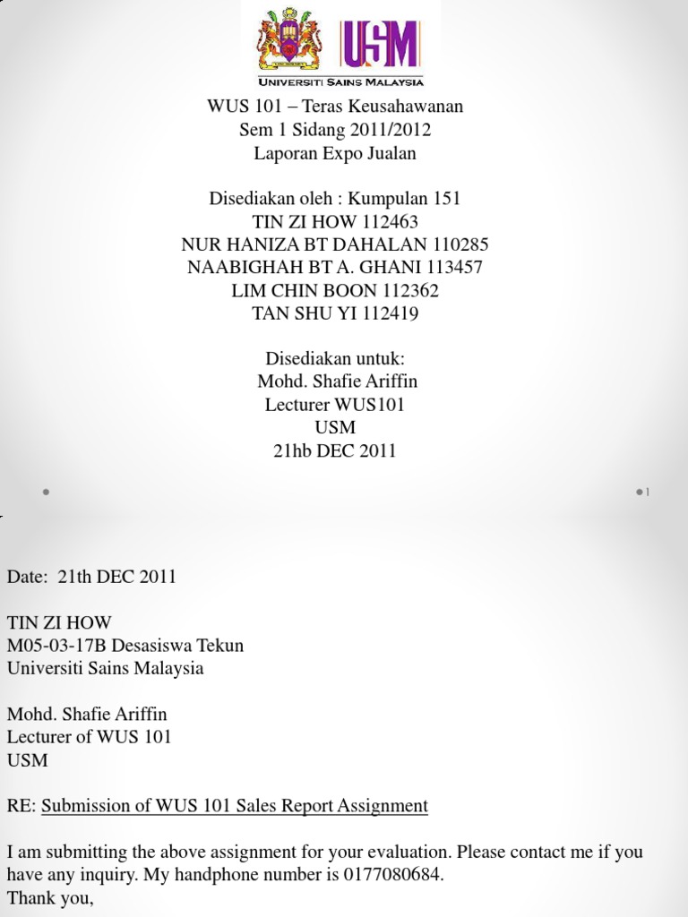 Laporan Expo Jualan Slide Show