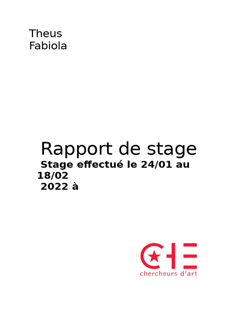 Rapport | PDF