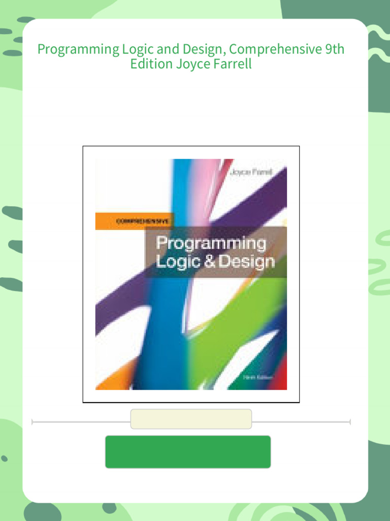 Programming Logic and Design, Comprehensive 9th Edition Joyce Farrell ...