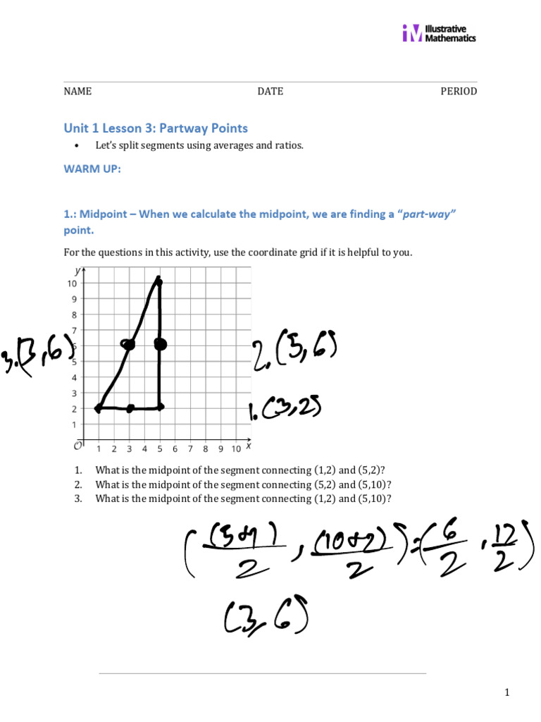 Midpoint and Ratio Partitioning Guide | PDF