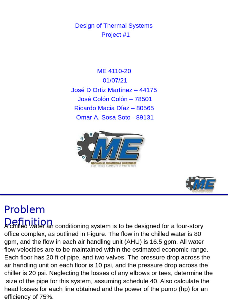 Chilled Water System Design Analysis | PDF | Pipe (Fluid Conveyance ...