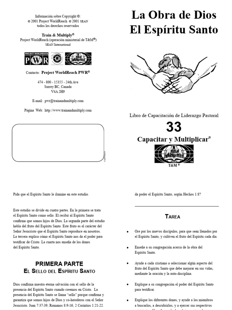 La Obra de Dios El Espiritu Santo | PDF | Cristo (título) | espíritu Santo
