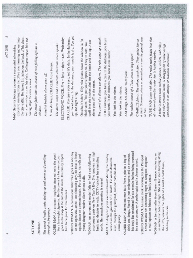 Act One of How To Disappear Full Script | PDF