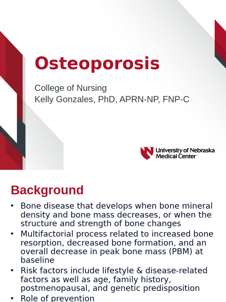 Osteoporosis Student | PDF | Osteoporosis | Diseases And Disorders