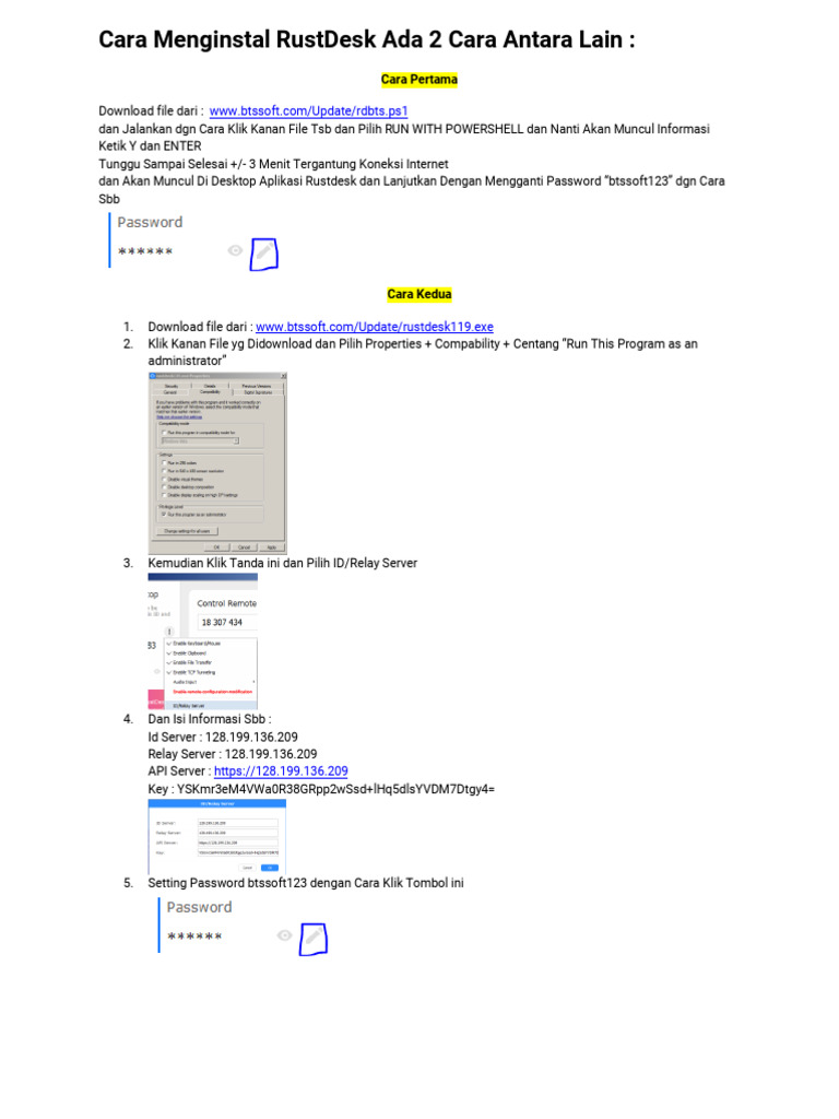 Panduan Instalasi RustDesk Lengkap | PDF