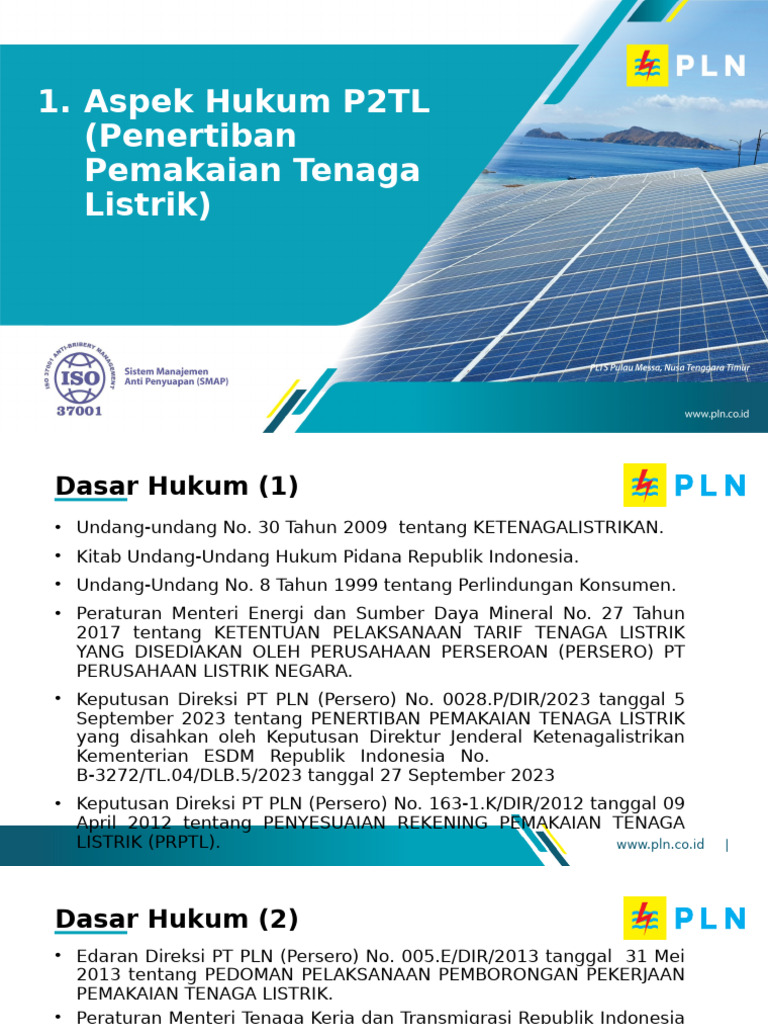 Aturan P2TL dalam Penertiban Listrik | PDF