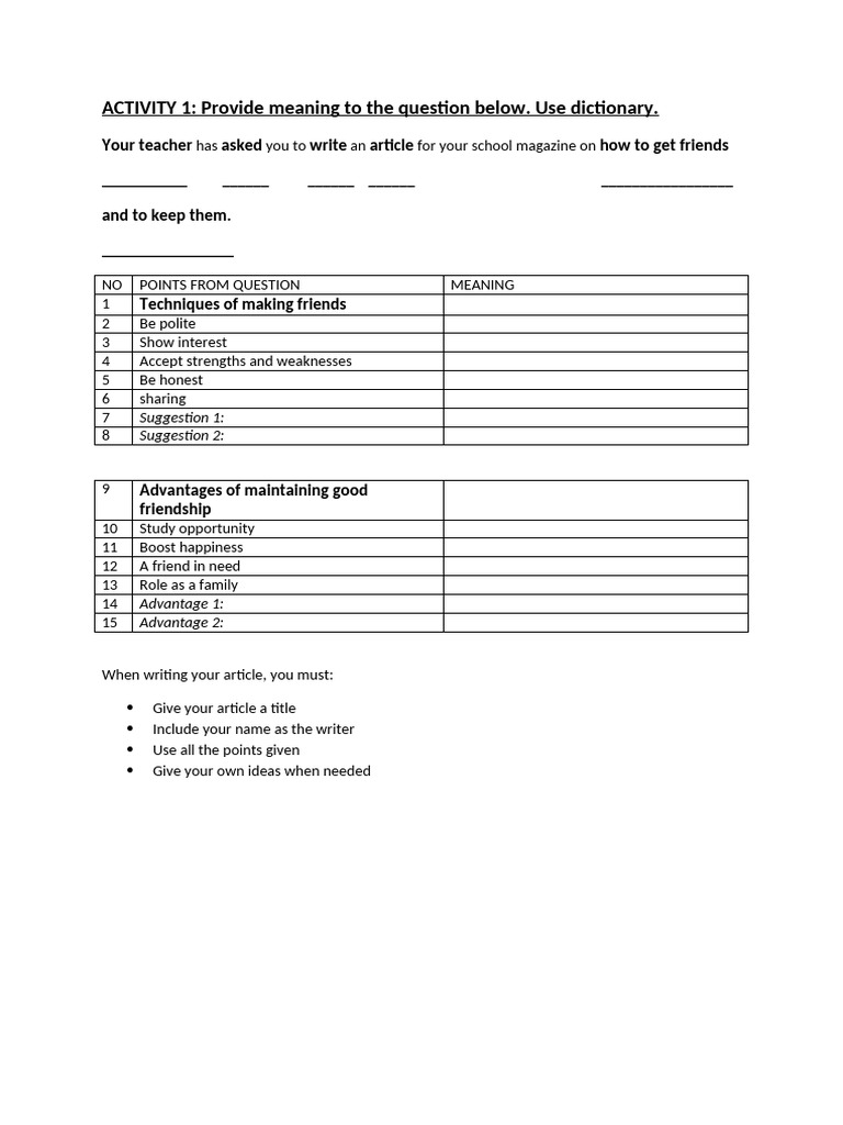 How to Make and Keep Friends | PDF | Linguistics | Grammar