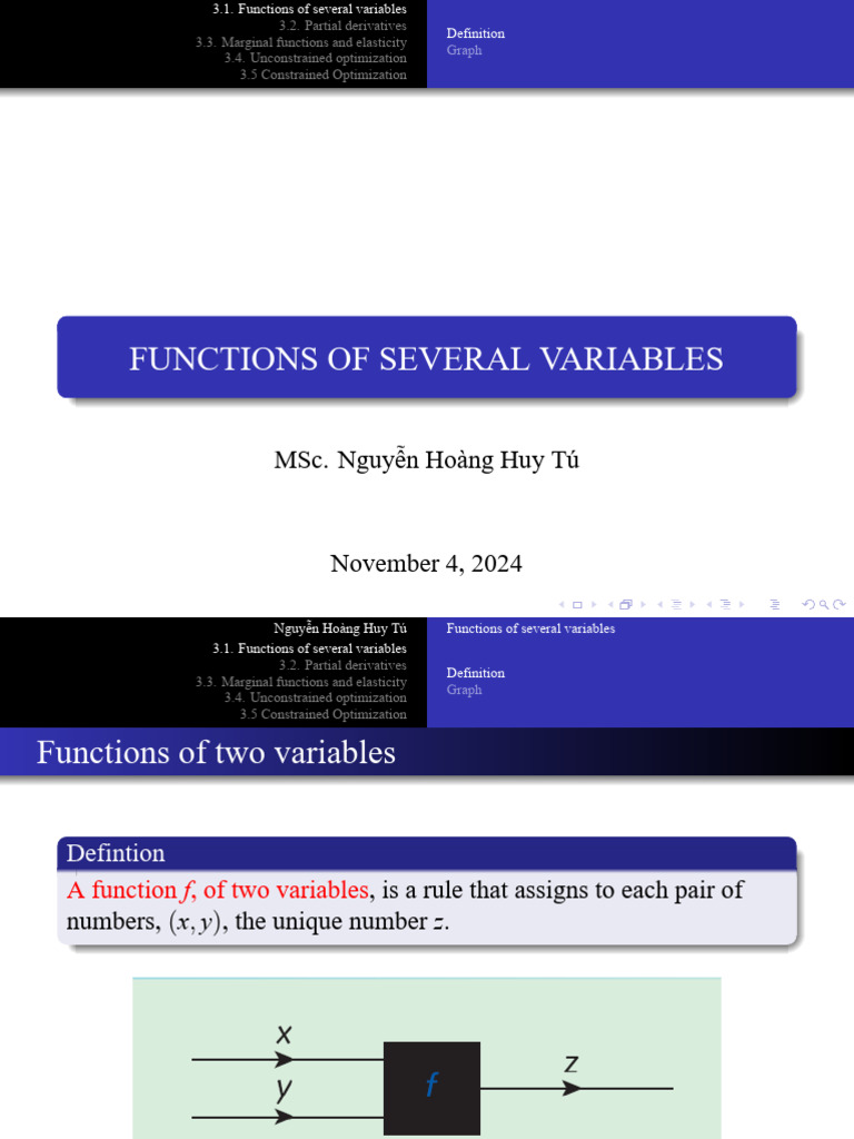 [Slides] Chapter 3. Function of Several Variables (1) | PDF ...