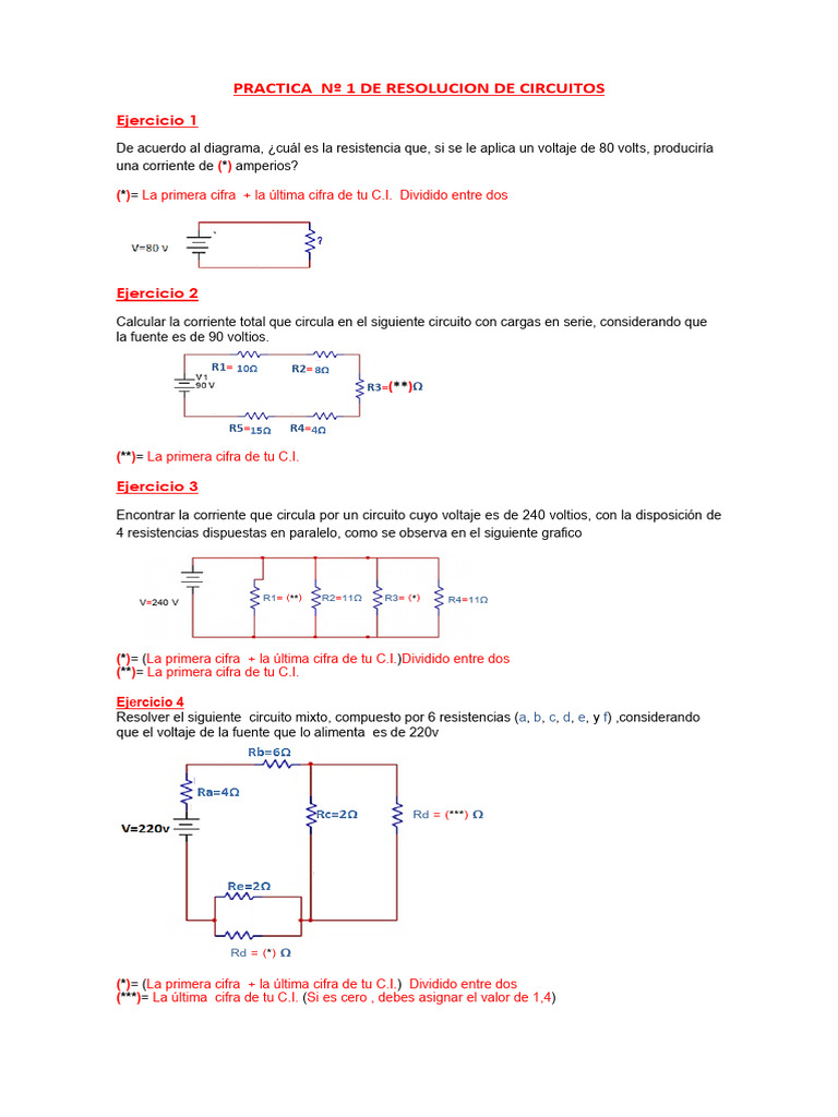 1.practica de Resolucion de Circuitos | PDF