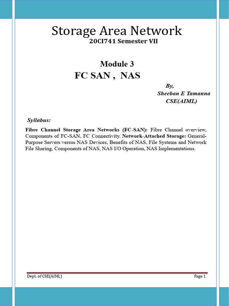 Mod3 SAN | PDF | Scalability | Computer Network