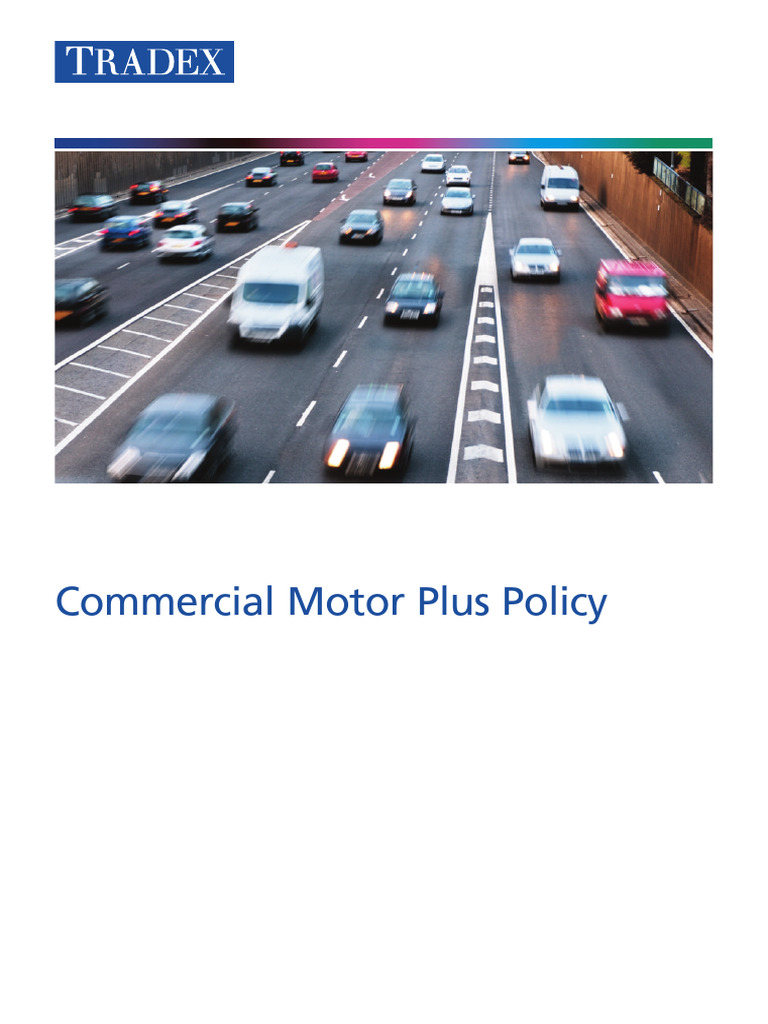 Commercial Motor Plus Insurance Guide | PDF | Vehicle Insurance | Insurance