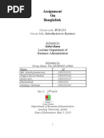 Assignment On Banglalink: BUS-113 Introduction To Business