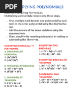 Operations on Monomials Worksheet | PDF