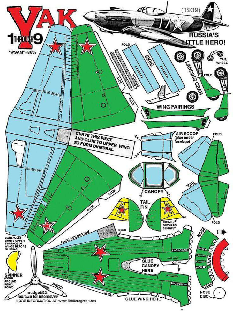 Yakolev Yak - 9 Papercraft Vol. 04 | PDF