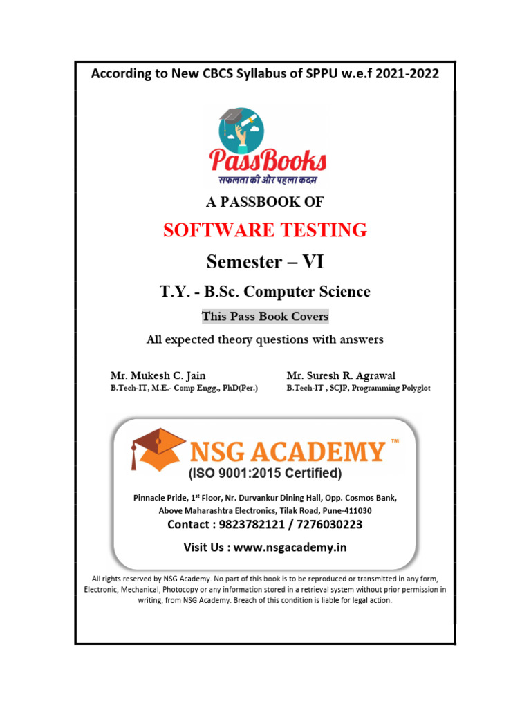 Software Testing Overview for T.Y. BCS | PDF | Software Testing ...
