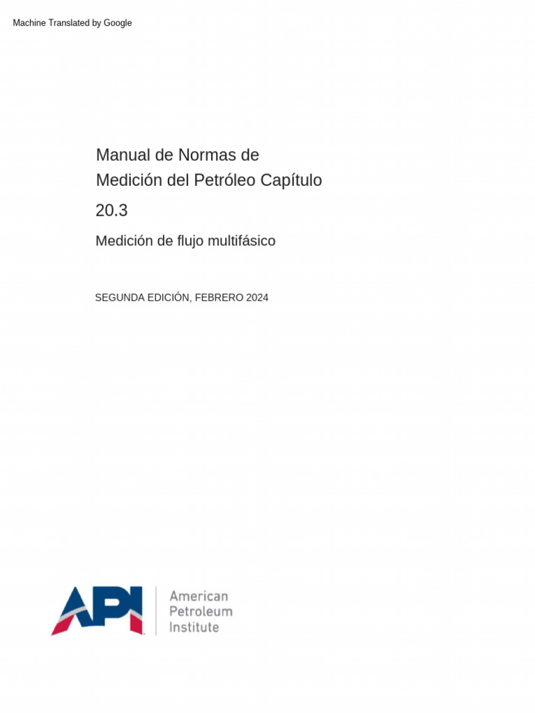 API MPMS CHAPTER 20.3 2ND ED (2024) Español | PDF | Gases | Medición